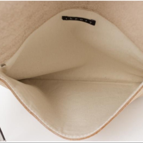 NWT Clare Vivier Textured Ivory Leather Clutch - Picture 4 of 8